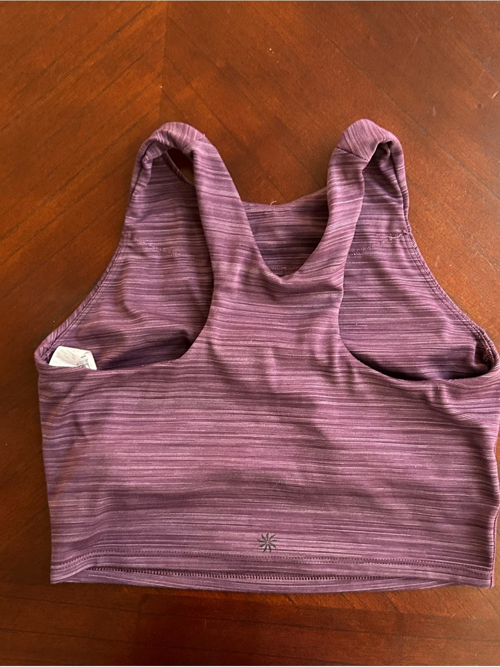 Athleta Lavender Striped Racerback Sports Bra size S - Picture 6 of 7